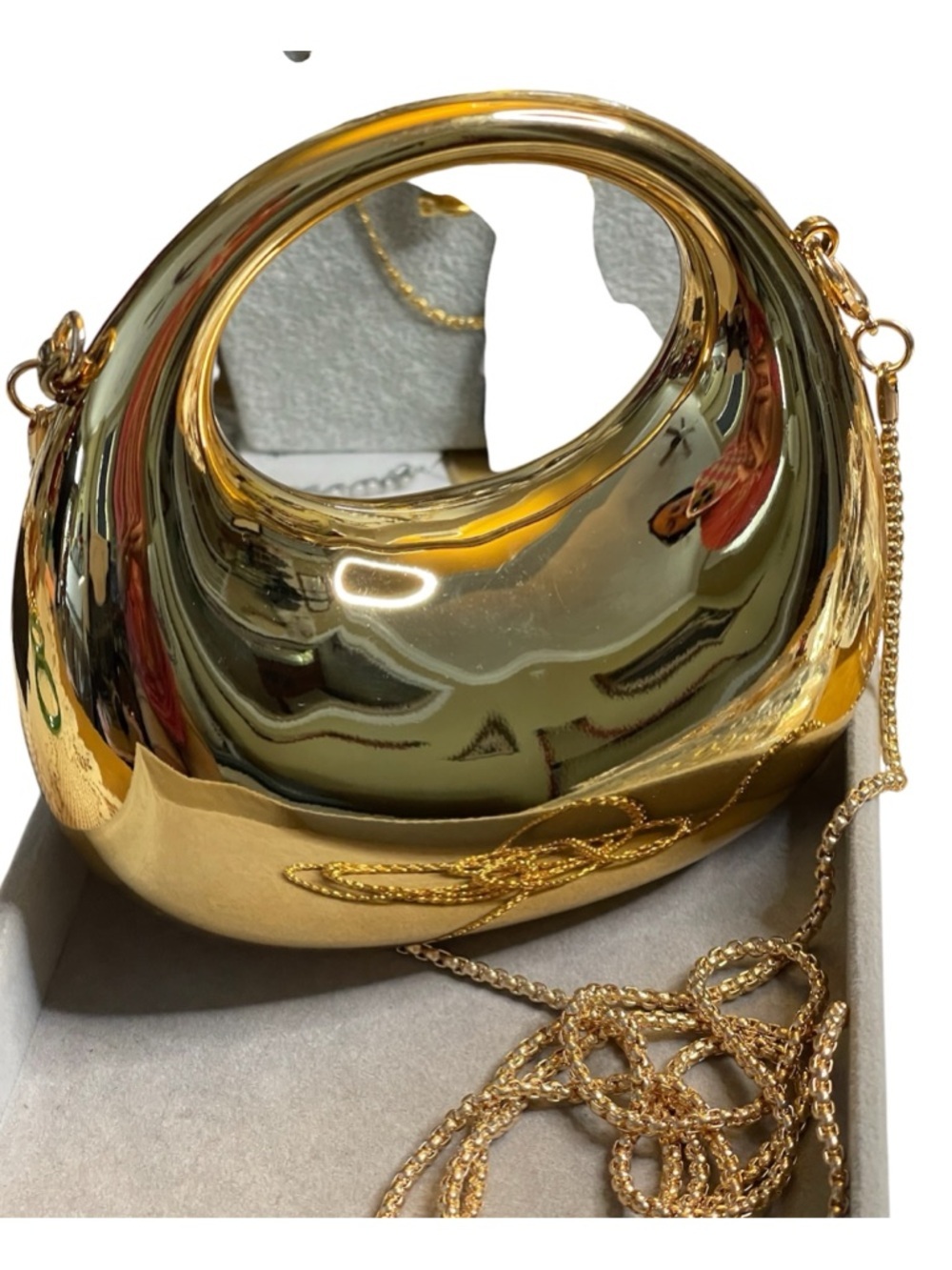 New goldtone clutch